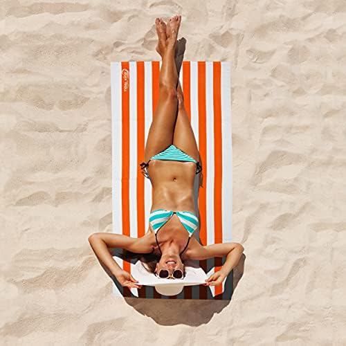 Tidal King Multi Stripe Oversize 60 x 30 Luxury Classic Cabana Style algodão Toalha de praia - sem encolhimento ou desbotamento!