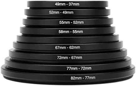 Zhenfu-mei 77mm a 82mm de filtro de câmera anel UV Adaptador de anel de anel de ring-up Filtro do adaptador de 77 mm para metal de 62 mm para todas