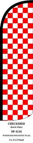 Kit de bandeira de penas de swoooper de swoooper vermelho e branco