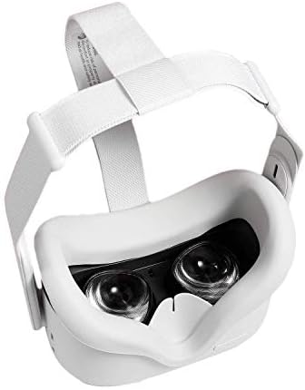 VR FACE FACE SILICONE TAPE Máscara combinada com lente protetora para Oculus Quest 2 Acessórios para almofadas de face