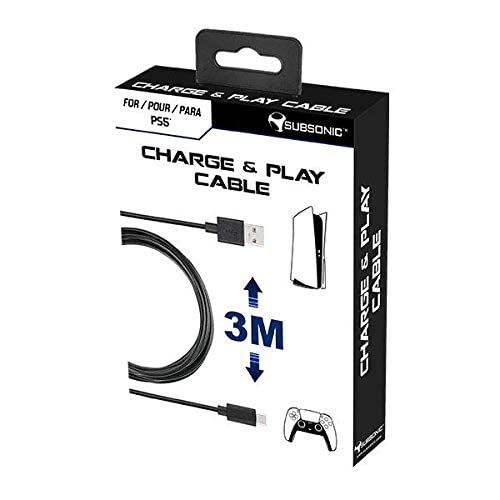 Subsônico - Acessório - 3 metros USB C XXL Cabo de carregamento para PS5 Controller - PlayStation 5