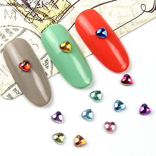 Forma de coração acrílico unhas de decoração de decoração glitter 3d design shinestone charme jóias ferramentas de unhas diamantes