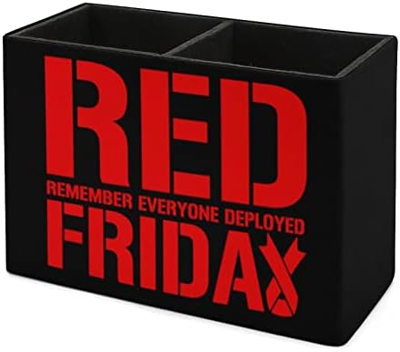 R.E.D Lembre -se de todos os que implantaram vermelho sexta -feira PU Couro de couro de caneta Lápis Cuple