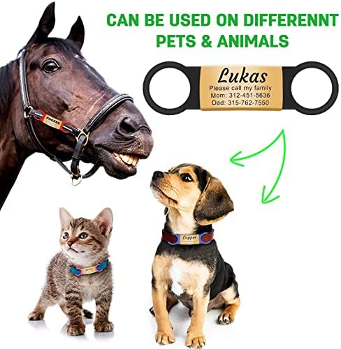 Tags de cães personalizadas natiformes, tags de identificação de animais de estimação deslizantes, etiquetas de cães