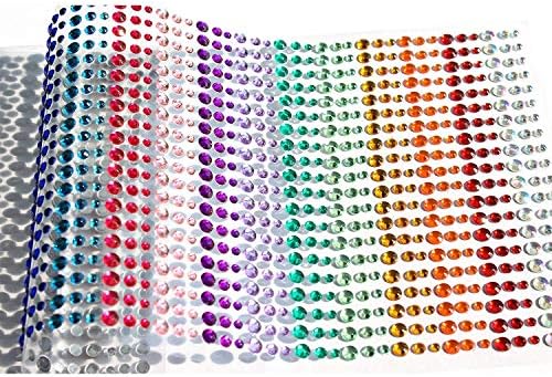 Adesivos de strass de cristal adesivos de jóias auto-adesivas para os olhos de rosto pregos 1800pcs Crianças cartões