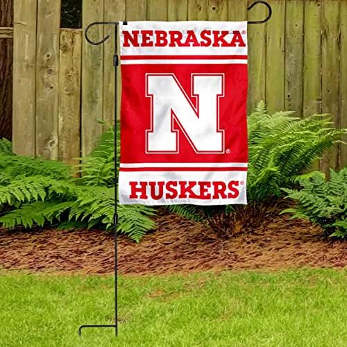 Bandeira do jardim de Nebraska Cornhuskers e suporte de bandeira do suporte de bandeira
