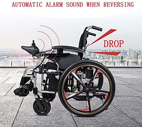 Cadeira de rodas portátil portátil da moda Neochy Cadeira de roda elétrica com lembrete reversa de função dupla leve dobrável