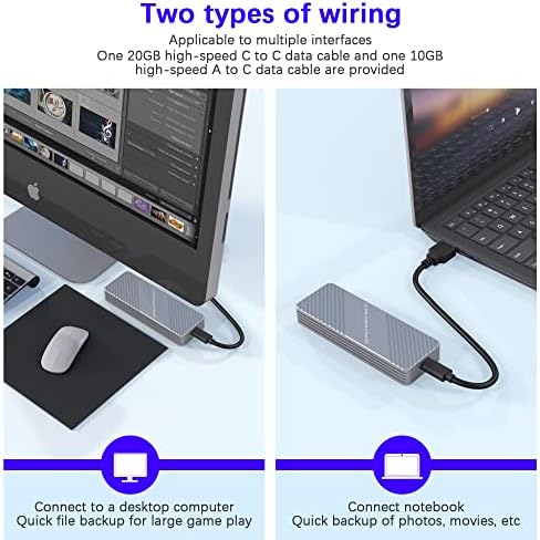 USB C 3.2 Gen2 MacBook SSD Gabinete para Apple Flash SSDs 12+16 pino MacBook Pro MacBook Air Mac Pro iMac de 2013 a 2017,