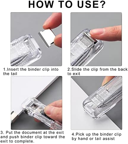 Clipper de papel manual com recargas de papel grampeador clipes para encadernação de documentos Mini ligante reutilizável