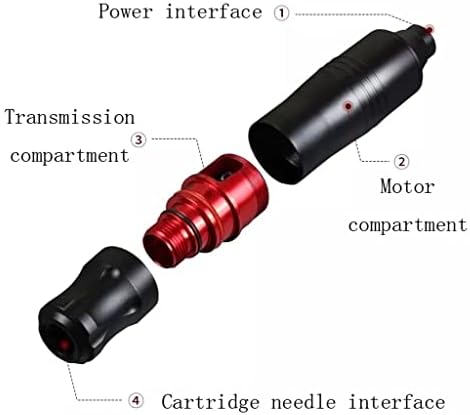 DNATS Tattoo Machine Conjunto de tatuagens de tatuagem de pistolas rotativas Cartuchos de agulhas conjuntos de maquiagem