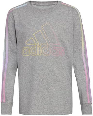 camiseta de algodão de manga comprida dos meninos da Adidas Tee