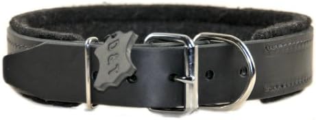 Dean e Tyler D&T Delight Dog Collar - Hardware de níquel - preto - tamanho 40 x 1 Largura. Se encaixa no tamanho do pescoço de 38 polegadas a 42 polegadas.
