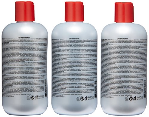 Kit de trio chi com shampoo infra -chi, tratamento infra -chi e infusão de seda chi