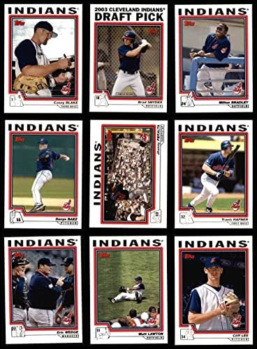 2004 Topps Cleveland Indians quase completo estabeleceu Cleveland Indians NM/MT Indians