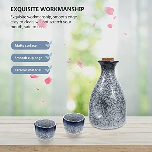 Copas de saquê de cerâmica conjunto tradicional de saquê japonês com saquê de 4 xícaras de saquê cerâmica SAKI Set Bottle Garrafa