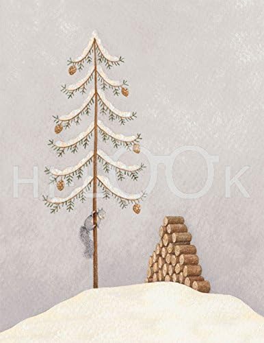 Hi -Look Microfiber Cleaning Ploth - Winter Tree with Squirrel