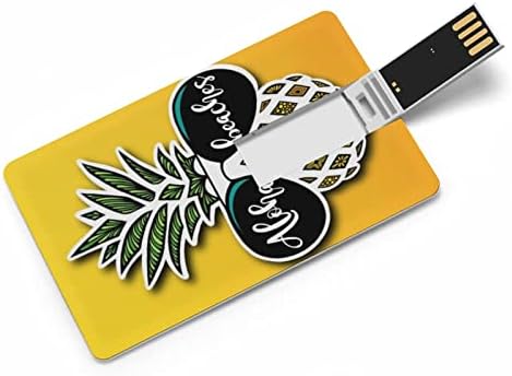 Aloha-Beaches Pineapple Card USB 2.0 Flash Drive 32g/64g Padrão Impresso engraçado