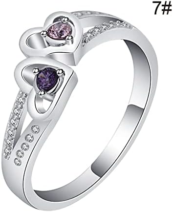 Anel de anel para cima e para baixo anel colorido anel criativo amor jóias de jóias de diamante de diamante Anel de coração