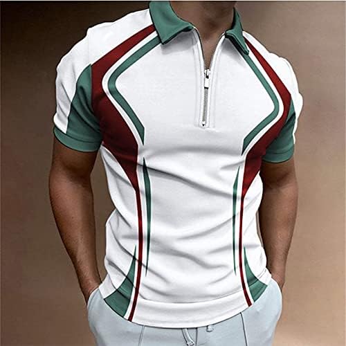 Camisas de pólo masculinas genéricas Camisas de manga curta camisas com zíper de verão camisas de golfe de verão