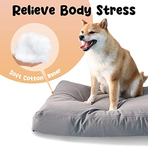 Mestuel Soft Indoor Cachorro, cama de cachorro não deslizante para cães médios grandes, colchão de animais de estimação com cobertura