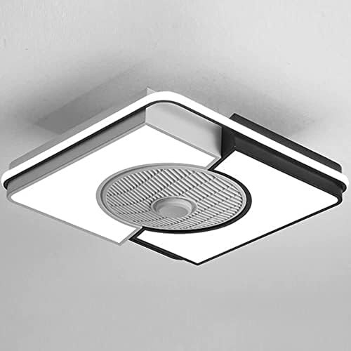 Baicaolian 21,7 TETO DE TETO DE TECRADO quadrado Creative Creative Light Modern Light LED Fan Dimmable Teto com iluminação e Remoto