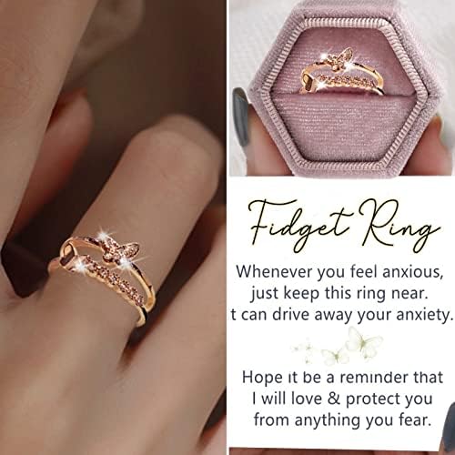 2023 Novo novo anel de borboleta anel feminino anel de cauda personalidade de moda abrindo o temperamento de jóias de zircão ajustável