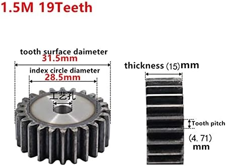 Zhengguifang ZGF-BR 1PC 1,5m 19TEATH SPUR Gear pinhion 19T transmissão de rack de engrenagem de endurecimento CNC