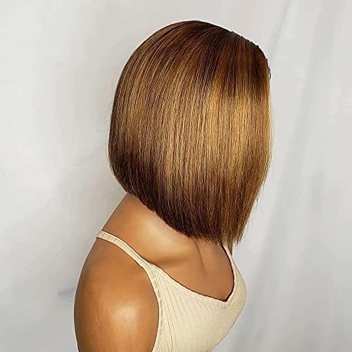 Perucas para mulheres brancas, 1b/30 ombre cor de cabelo humano reto de 1b/30 perucas retas de cabelos presos de renda transparente