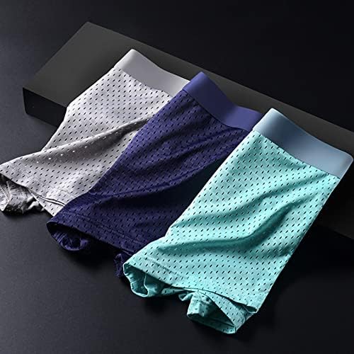 Boxers para homens Pacote de roupas íntimas masculinas masculina de algodão suave Mesh de algodão respirável C9 mens