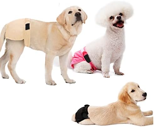 Fraldas de cães reutilizáveis ​​de Eastvita 3 para cães femininos, fraldas de período lavável para cães para cachorros