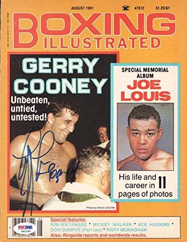 Gerry Cooney boxe autografado capa de revista ilustrada PSA/DNA #S42148 - Revistas de boxe autografadas