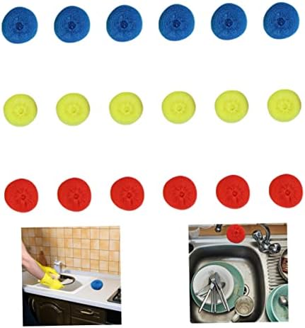 Yapthes 36pcs lavadores de pratos de plástico para pratos Plástico Paz de panela redonda Peda de limpeza de nylon lavador de pratos,