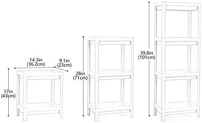 ZZXXC Multi-camada prateleira de chuveiro, prateleiras de armazenamento de organizador de pouso destacável plástico para