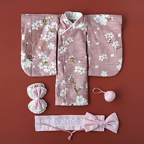 Xidondon Novo 1/6 Roupas de boneca BJD Cute rosa vermelho Kimono Bathrobe terno Hairpin para 1/6 de YOSD, SD, BJD 30cm