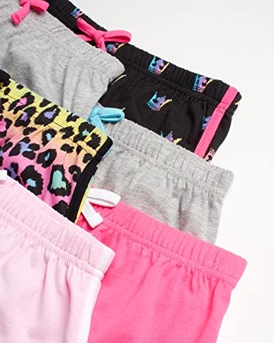 Dreamstar Girls 'Active Shorts - 6 Pack Athletic Gym Dolphin Shorts
