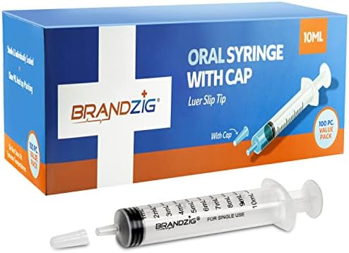 10ml seringa oral com tampa | Dispensador oral sem agulha, ponta de deslizamento Luer | Conta -gotas de medicamentos embrulhados