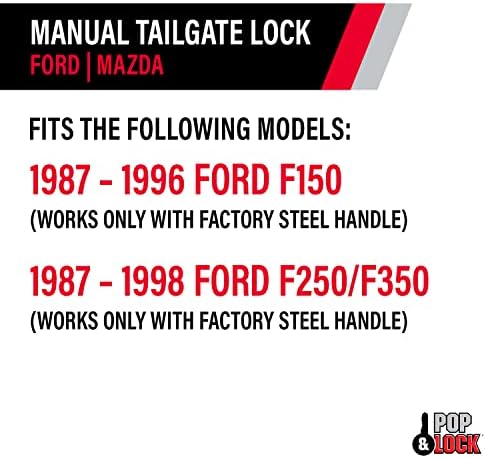 Pop & Lock PL2300 Manual Black Manual Tailgate Lock