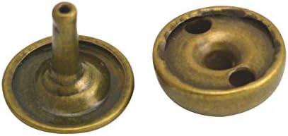 Wuuycoky bronze dupla tampa de cogumelo de garanhão de metal garanhão 15 mm e pacote de 10 mm de 60 conjuntos