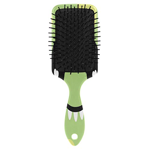 Vipsk Air Almofada escova de cabelo, plástico sorriso adorável colorido verde, boa massagem adequada e escova de cabelo anti -estática para cabelos secos e molhados, espesso, encaracolado ou reto