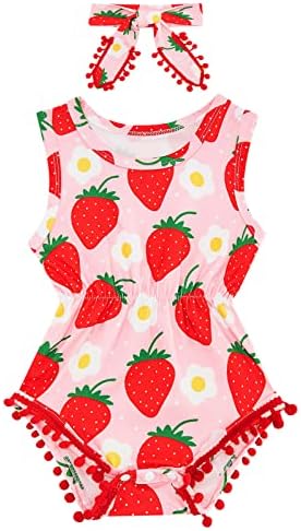 Bfustyle recém -nascido criança bebê menina flagysuit floral Roda de verão Roupa casual + faixa para a cabeça