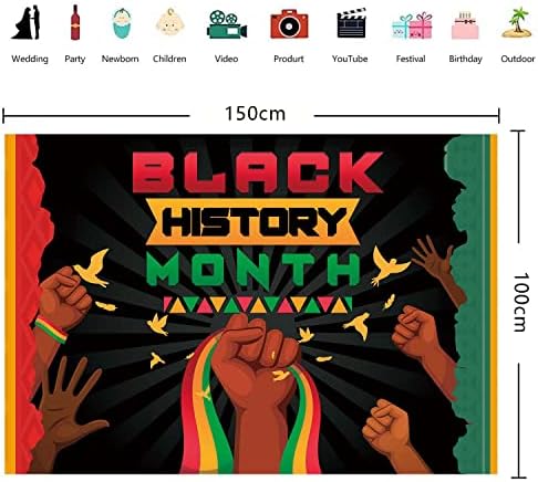 Black History Month Cenário, Afro -American BHM Vale a pena festival de festival para a decoração de festa do mês da história
