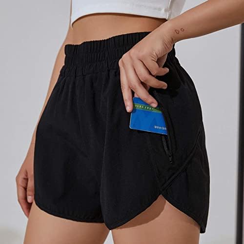 Jean cortou shorts shorts women calças de alto treino atlético shorts secos shorts de bolso de bolso pacote de shorts para