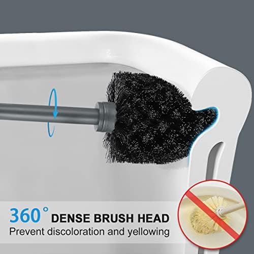 Conjunto de porta -escova do vaso sanitário: 2 pacote moderno limpeza profunda lavadora de banheiros com caddy para RV - aro