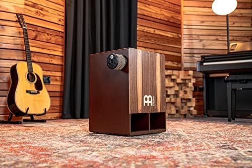 Meinl Percussion Cajon Turbo Cabasa Shaker Efeito com portas de som Plus Disco adesivo de gancho e loop, montável, pequeno