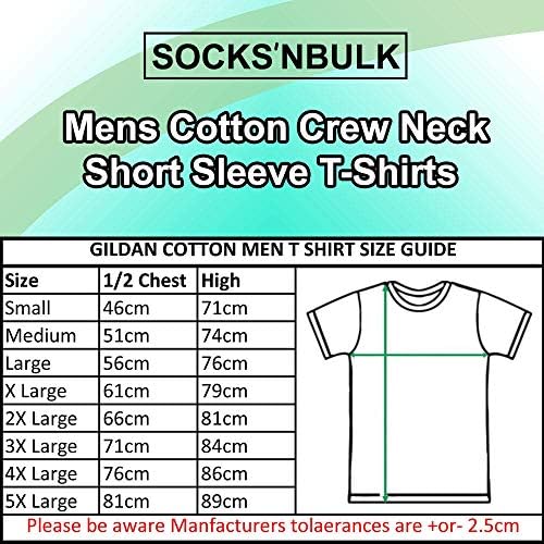 Socks'nbulk masculino algodão Crew pescoço de manga curta Misture coloras de cores pacote a granel