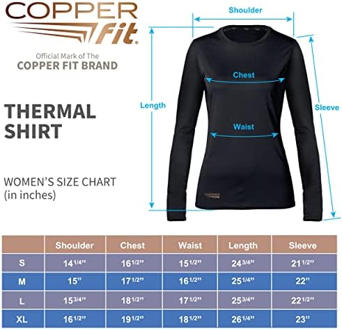 Camisa térmica de manga longa padrão de fábrica de cobre Fit Women