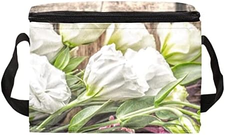 Lunchagem Guerotkr para homens, lancheira isolada, lancheira para adultos, padrão de planta de flores aquarela