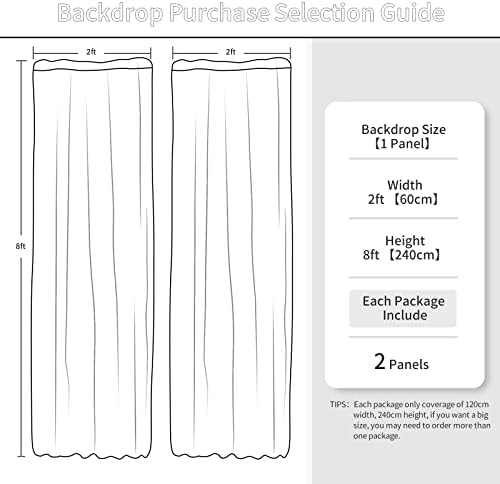 Cenários de lantejoulas brancas 2 pacote 2ftx8ft Booth Backdrop Penmop Photography Glitter Background para decorações