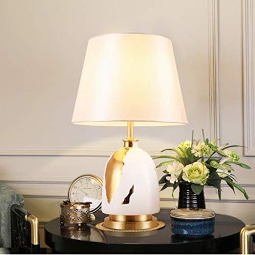 Lâmpada de mesa de cerâmica WSSBK Creative Quarto de cabeceira de cabeceira American Minimalist Sala de estar lâmpadas