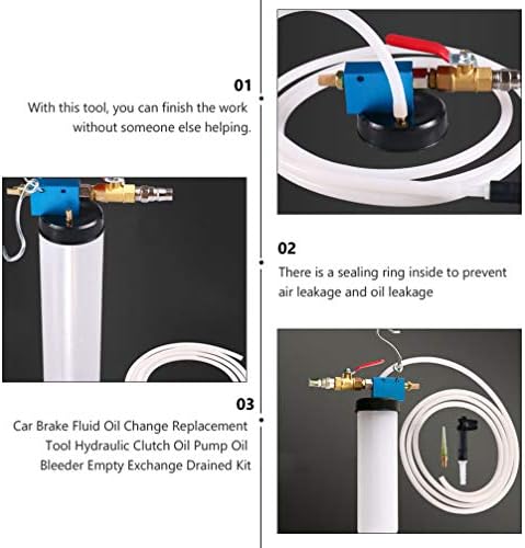 Extrator da bomba do fluxo do fluido de freio wakauto, 1 conjunto de óleo de freio sangrando primez hidráulico dreno drenagem ferramenta